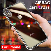 En Silicone antichoc coque de téléphone Pour iphone X XS Max XR 6 6S 7 8 Plus Transparent Couvercle Arrière Transparent Sur Pour iphone 11 pro Max Cas - Beewik-Shop.com