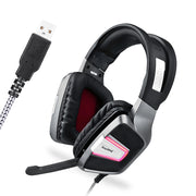 Casque de jeu ESM-G291 Casque de jeu stéréo USB filaire à vibrations pour PC avec annulation du bruit du micro (Black) - Beewik-Shop.com