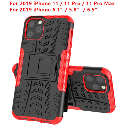 Étui pour iPhone 11 2019 Double Protection pour iPhone 11 Pro 11 Pro Max avec béquille + film - Beewik-Shop.com