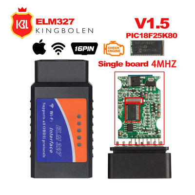 ELM327 V1.5 Bluetooth/Wifi OBD2 V1.5 orme 327 Bluetooth PIC18F25K80 puce OBD outil de Diagnostic automatique OBDII pour Android/IOS/Windows - Beewik-Shop.com