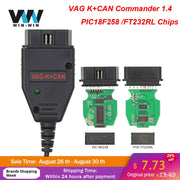 VAG K + peut K Commander le câble automatique de Scanner de Diagnostic de voiture d'obd OBD2 de PIC18F258 FTDI 1.4 pour Audi pour la Correction d'odomètre de VW - Beewik-Shop.com