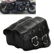 DERI 1 Paire de sacoches latérales en PU pour moto, Sacoche à outils latérale à l'extérieur, porté de petit bagages pour Harley Davidson pour Honda Bobber Chopper - Beewik-Shop.com