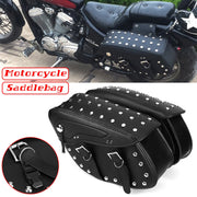 Paire de sacoches latérales en cuir PU pour moto, Sacs à outils pour Honda/Yamaha/Suzuki - Beewik-Shop.com