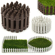 100*5 cm/100*3 cm Miniature petite clôture en bois bricolage fée jardin Micro Dollhouse portes décor ornement blanc/café couleurs - Beewik-Shop.com