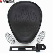 kit de Moto noire 3" Spring Bracket Solo Seat Cushion kit pour Harley Sportster 883 Softail Springer Chopper Bobber Custom New - Beewik-Shop.com