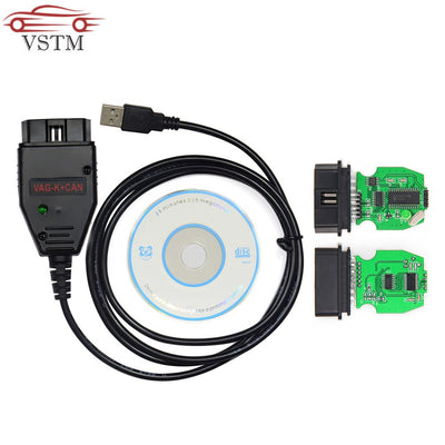 VSTM VAG Com v 1.4 commander k + can OBD 2 USB Scanner travailler sur Windows logiciel vag-com CAN k-line commander 1.4 câble pour Audi - Beewik-Shop.com