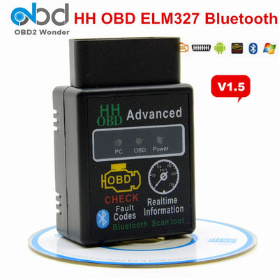 2019 OBD2 ELM327 1.5 HH OBD Scanner de Diagnostic ELM 327 V1.5 Bluetooth OBDII lecteur de Code automatique prend en charge tous les protocoles OBD2 OBD 2 - Beewik-Shop.com