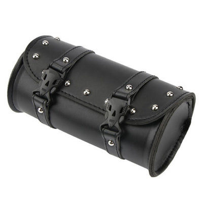 Sac à outils universel 20,5*11cm pour motocyclette Sac en cuir synthétique de couleur noir/marron à fourche ronde pour Harley Sacs de queue de course - Beewik-Shop.com