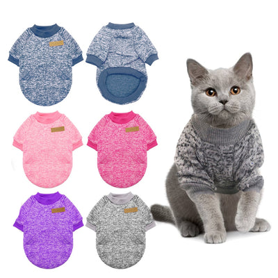 Chaud chat pull vêtements automne hiver Pet chien vêtements pour petits chiens chats Chihuahua carlin Yorkies chaton tenue chat manteau Costume - Beewik-Shop.com