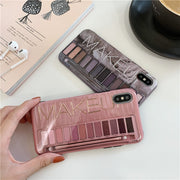 Maquillage ombre à paupières palette étui de téléphone portable pour iphone 7 xs max xr x 11 11 pro pour iphone 6 7 8 plus brillante douce coque en silicone - Beewik-Shop.com