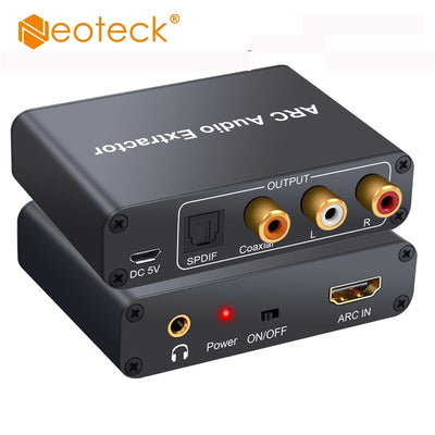 Adaptateur audio ARC en aluminium 192KHz, Extracteur audio HDMI Convertisseur audio numérique-analogique DAC SPDIF, Sortie coaxiale RCA 3,5mm Jack (DAC033) - Beewik-Shop.com