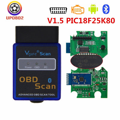 Scanner Vgate Mini ELM327 Bluetooth 1. 5 PIC18F25K80 puce OBD2 outil de Diagnostic de voiture Scanner orme 327 v1.5 obd 2 pour Android - Beewik-Shop.com