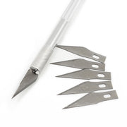 Métal Scalpel Couteau Outils Kit Cutter Gravure Artisanat Couteaux + 6 pcs Lames Mobile Téléphone PCB DIY - Beewik-Shop.com