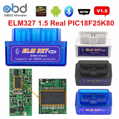 OBD II ELM327 PIC18F25K80 Bluetooth V1.5 Scanner automatique orme 327 25K80 2 couches PCB OBDII Scanner de Diagnostic matériel 1.5 Android PC - Beewik-Shop.com