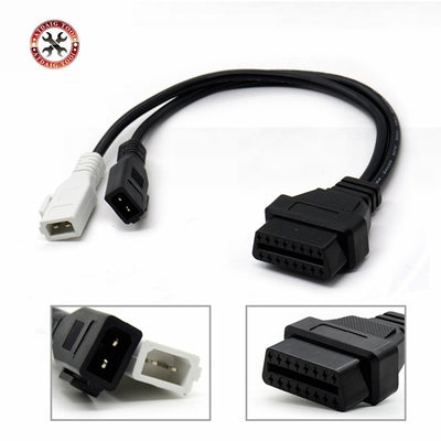 Adaptateur VAG pour AUDI 2X2 OBD1 OBD2 câble de Diagnostic de voiture 2 P + 2 P convient à Audi 2X2Pin à OBD2 16Pin connecteur femelle COM VW Skoda - Beewik-Shop.com