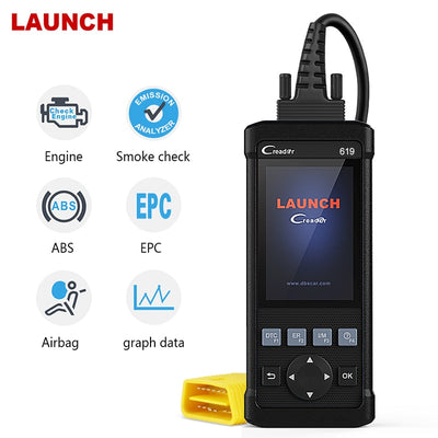 Lancement CR619 OBD2 Scanner Moteur ABS SRS ODB2 OBD 2 Scanner automobile lancement Creader voiture outil de Diagnostic OBDII lecteur de Code (Launch CR619) - Beewik-Shop.com