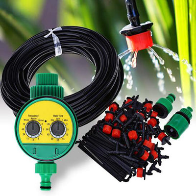 25 m bricolage Micro système d'irrigation goutte à goutte usine automatique arrosage minuterie jardin tuyau Kits avec goutteur réglable - Beewik-Shop.com