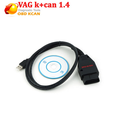 Vente chaude pour vag scanner VAG K + peut Commander 1.4 obd2 outil de Scanner de Diagnostic OBDII VAG 1.4 COM câble livraison gratuite - Beewik-Shop.com