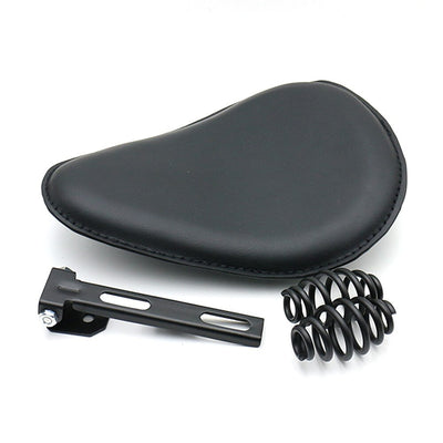 Selle de moto rétro en cuir noir pour Harley 1200 883 48 72 Sportster Chopper Bobber Custom - Beewik-Shop.com