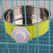 Bol suspendu pour chien ou chat en acier inoxydable Nourriture et eau en assiette vert_large - Beewik-Shop.com