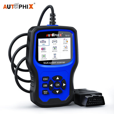 Outils de Diagnostic de voiture Autophix 7610 OBD2 lecteur de Code OBD 2 EOBD ABS SRS huile EPB DPF TPMS réinitialiser Scanner automatique pour siège Audi Skoda - Beewik-Shop.com