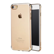 Baseus for iPhone 8 & 7 Electroplating Soft Transparent TPU Protective Back Cover Case(Gold) - Beewik-Shop.com