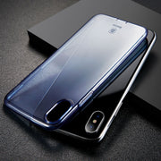 Baseus Simple Series for iPhone X Dustproof Protective TPU Back Case Cover(Blue) - Beewik-Shop.com