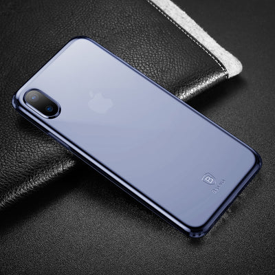 Baseus for iPhone X Dropproof Soft TPU Protective Back Cover Case (Blue) - Beewik-Shop.com