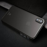 Baseus for iPhone X Ultra-Thin Frosted PP Protective Cover Back Case(Grey) - Beewik-Shop.com