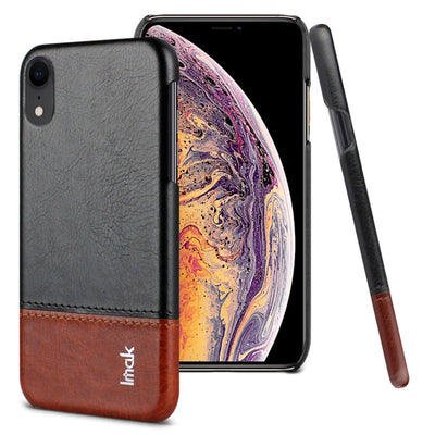 Series de IMAK Ruiyi Coque Concise mince en PU PC de protection pour iPhone XR - Beewik-Shop.com