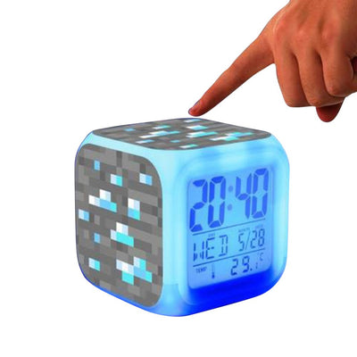 Minecraft Réveil avec jeu de lumière LED Action Toy Home Decor 003 - Beewik-Shop.com