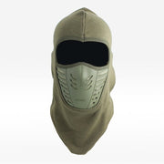 Masque de visage / Combinaison thermique unisexe Bicyclette d'Hiver Masque de visage en moto, Coupe-vent, Masque de cou Casque Beanies vert armé - Beewik-Shop.com