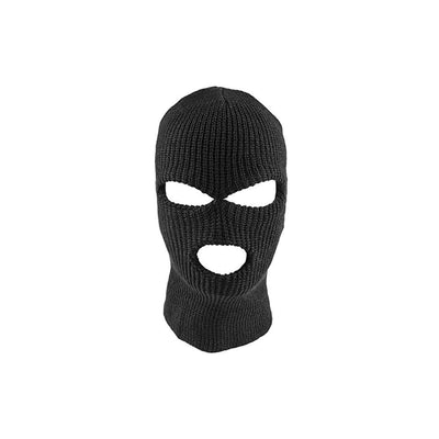 Masque unisexe pour l'extérieur, tricoté, cousu, bonnet chaud pour le ski ou l'équitation, noir_Taille unique - Beewik-Shop.com