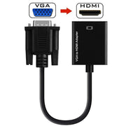 Câble vidéo HDTV AV VGA vers HDMI, Adaptateur 1080P HD Audio TV avec Audio noir - Beewik-Shop.com