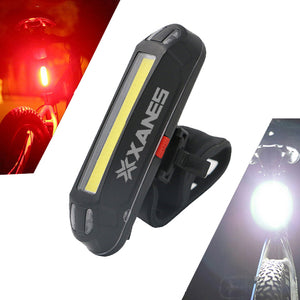 Lampe LED Rechargeable USB 2 en 1 pour Vélo Feux avant Feux arrière Ultraléger, Avertisseur de nuit - Beewik-Shop.com