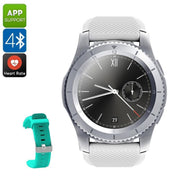 NO.1 G8 Phone Watch - Bluetooth 4.0, App Support, 1 IMEI, Pedometer, Sleep Monitor, Sedentary Reminder, Heart Rate (White) - Beewik-Shop.com