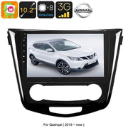 One DIN Android Media Player - For Nissan Qashqai, 10.2 Inch, Android 6.0, WiFi, 3G Support, GPS, Octa-Core, 2GB RAM, GPS - Beewik-Shop.com