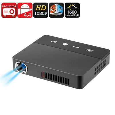 Mini Projecteur 3D - Technologie DLP, Support 1080p, 1600 Lumen, support 3D, Android OS, CPU Quad-Core, WiFi - Beewik-Shop.com