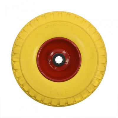 roue de nez de rechange PU / acier 10 pouces jaune - Beewik-Shop.com
