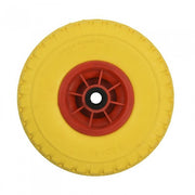 roue de nez de rechange PU / plastique 10 pouces jaune - Beewik-Shop.com
