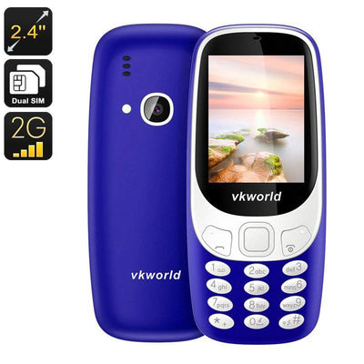 VKWorld Z3310 Téléphone cellulaire - pavé numérique, Dual-SIM, (Violet) - Beewik-Shop.com