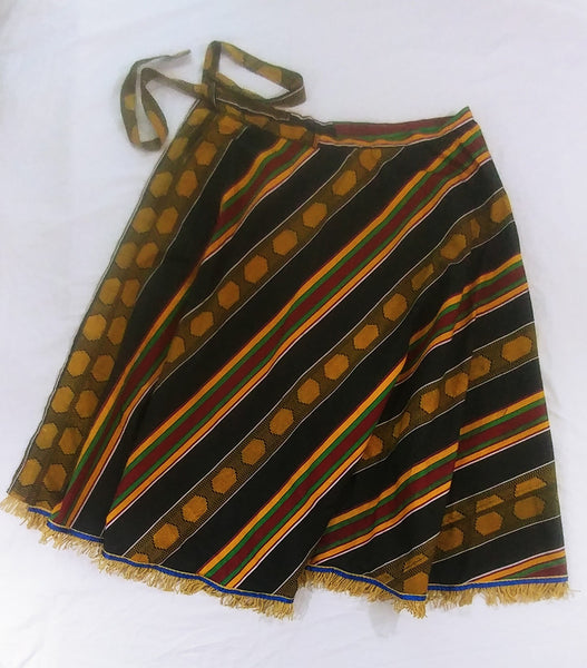 Hebrew Israelite Long Wrap Skirt w/ Gold Fringes – The Seeds of Jacob.com
