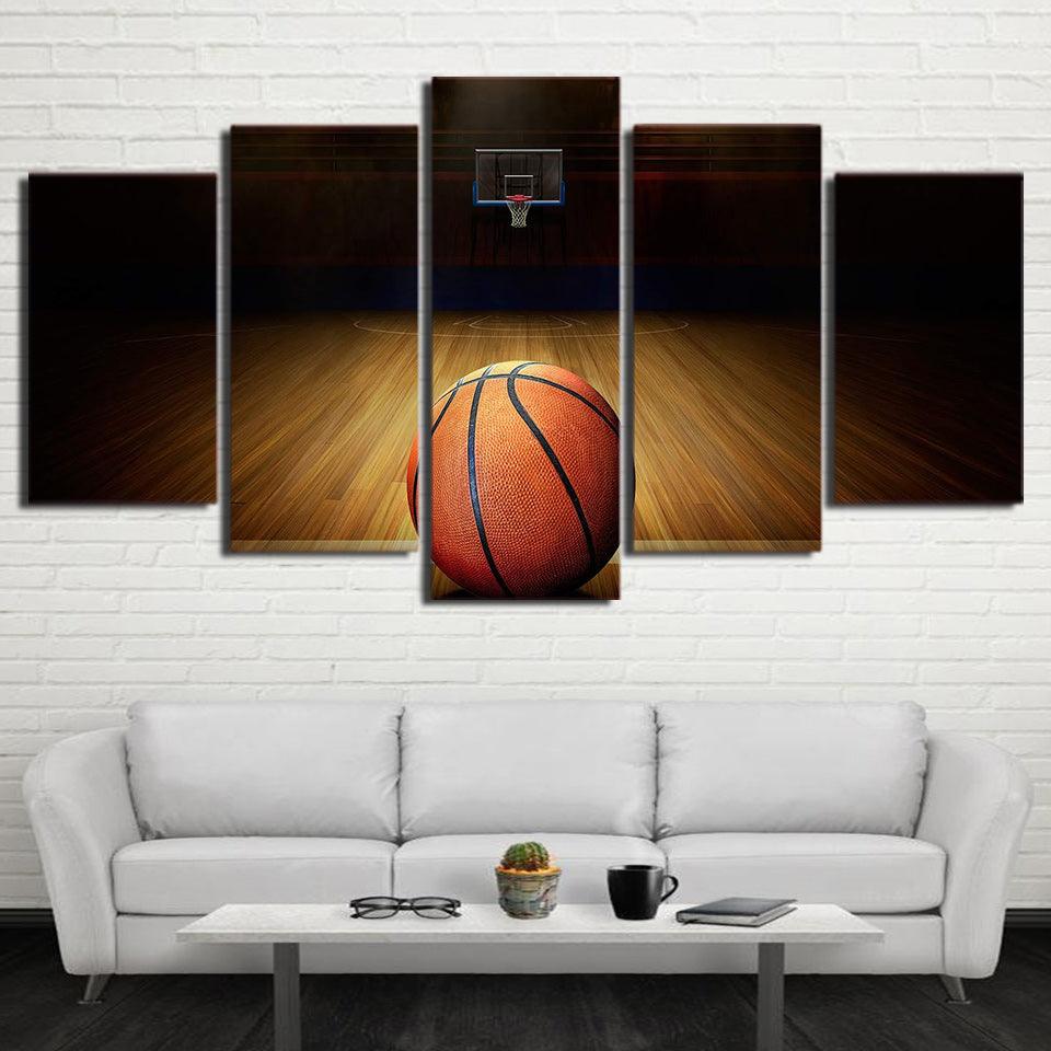 Basketball Court 5 Panel Canvas Print Wall Art | GotItHere.com