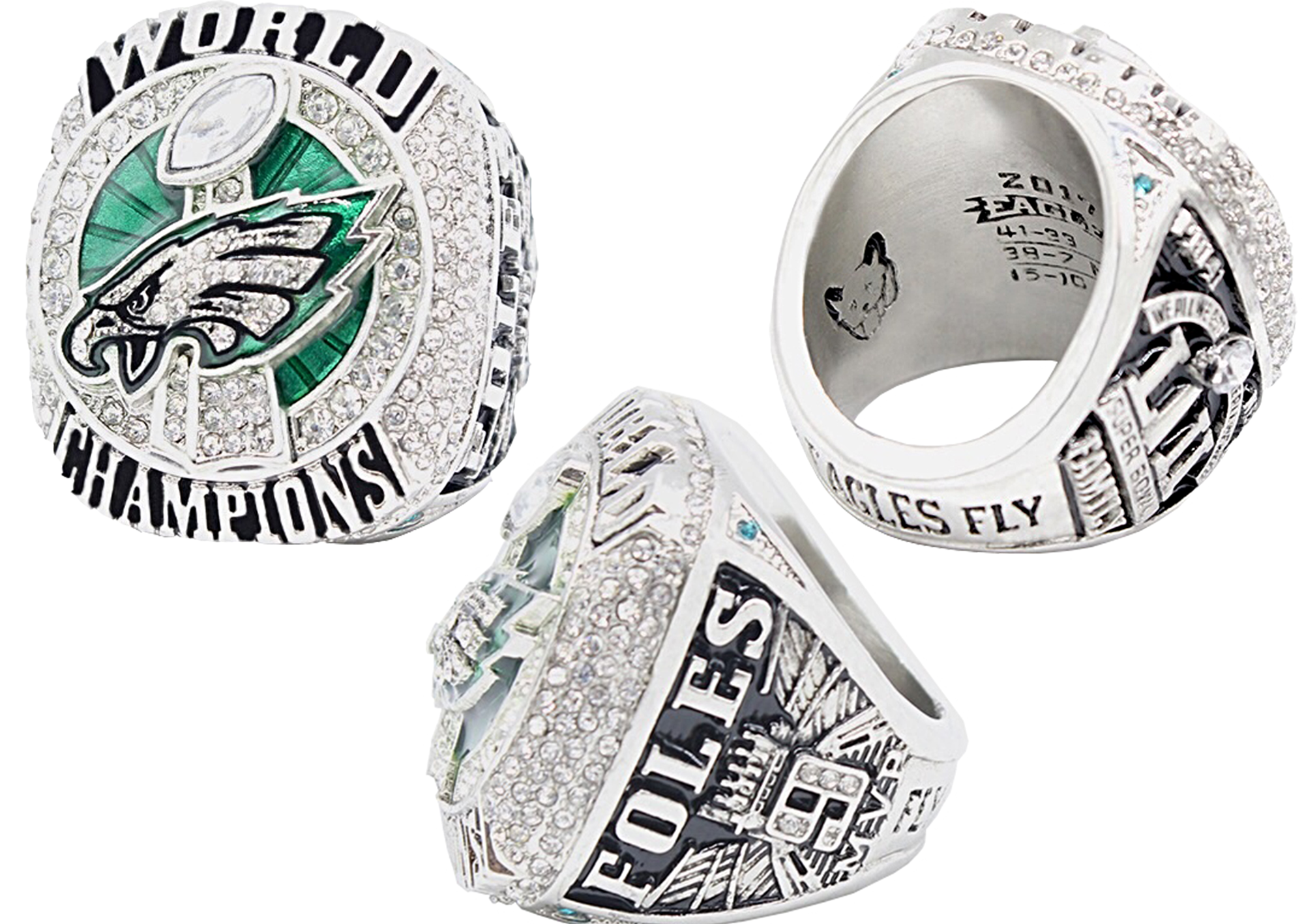 Philadelphia Eagles Super Bowl Ring High Quality Replica 52 LII