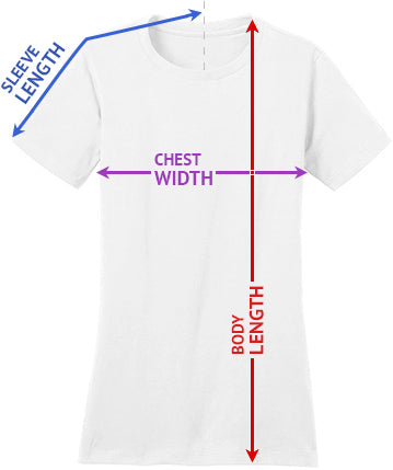 Size Chart Women's T-Shirts – TheGunCity.com