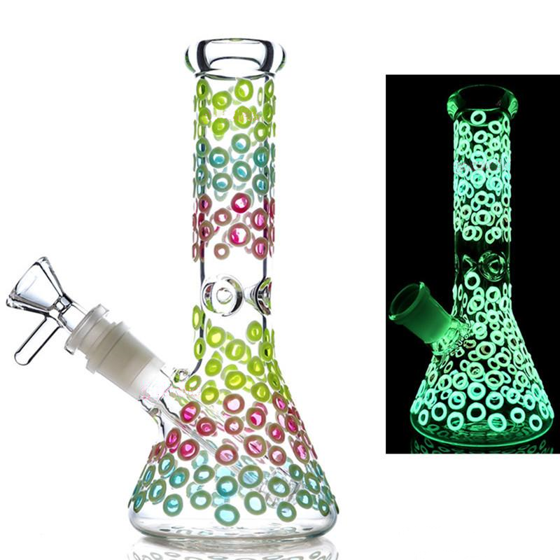 Glow In The Dark Pretty Jewel Beaker Bong 5738