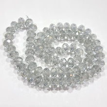 Light Grey AB Crystal Rondelle Beads