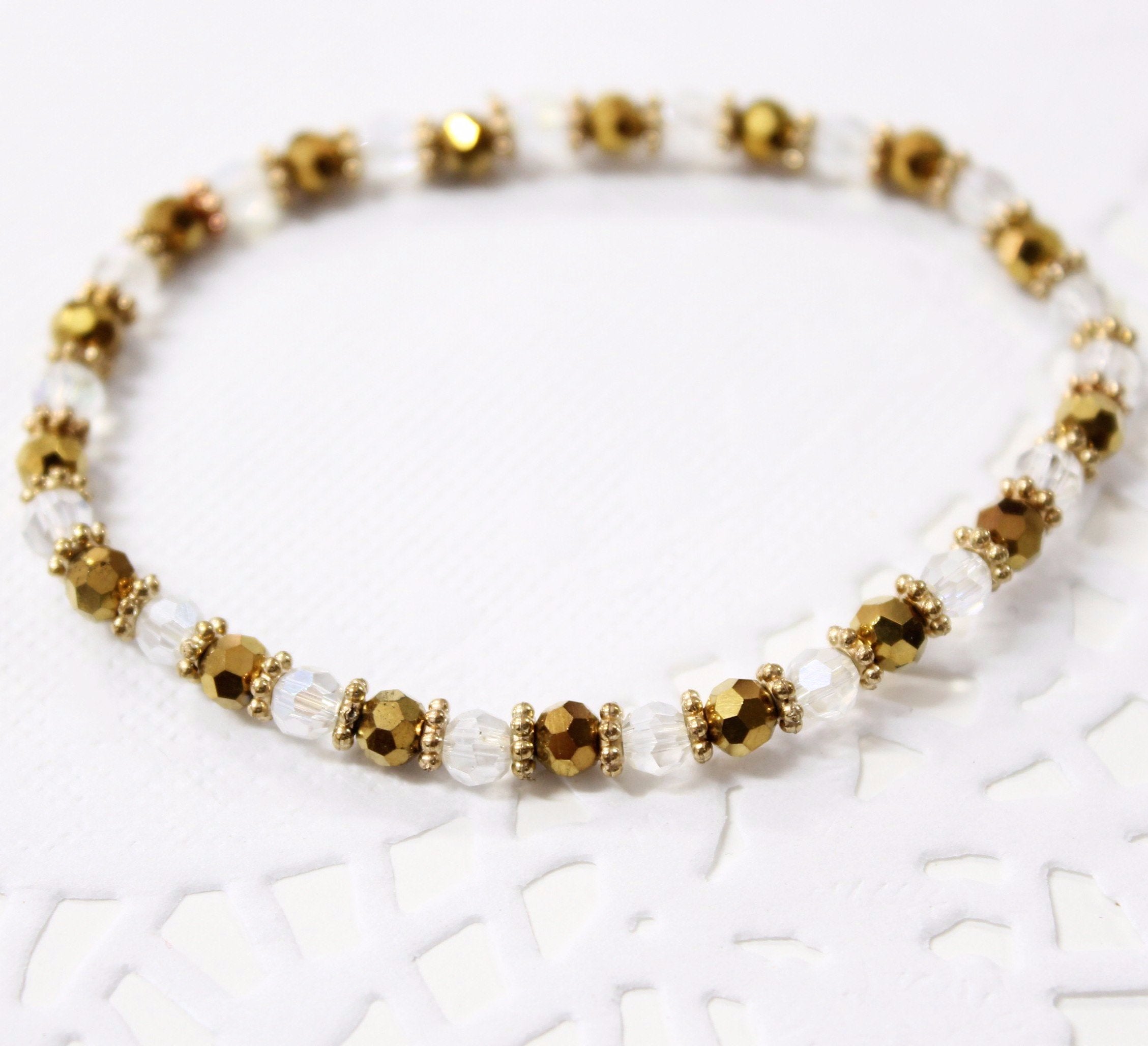 Buy Gold Wire Wrap Crystal Bracelets Online