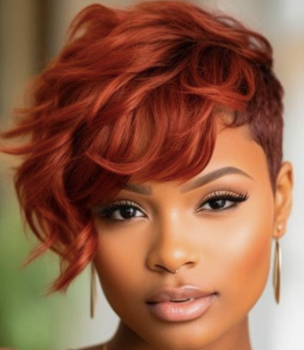 Sleek Pixie cut lace wig for african american