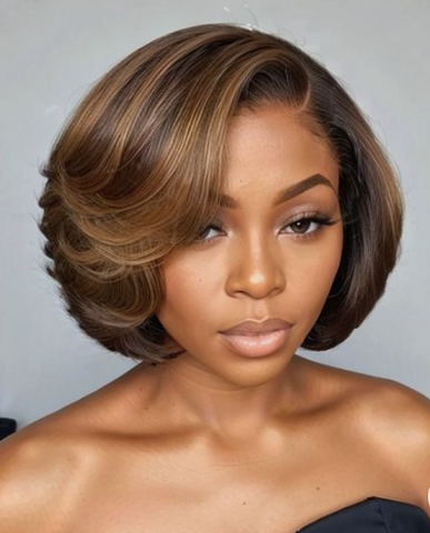 Pixie cut bob lace wig